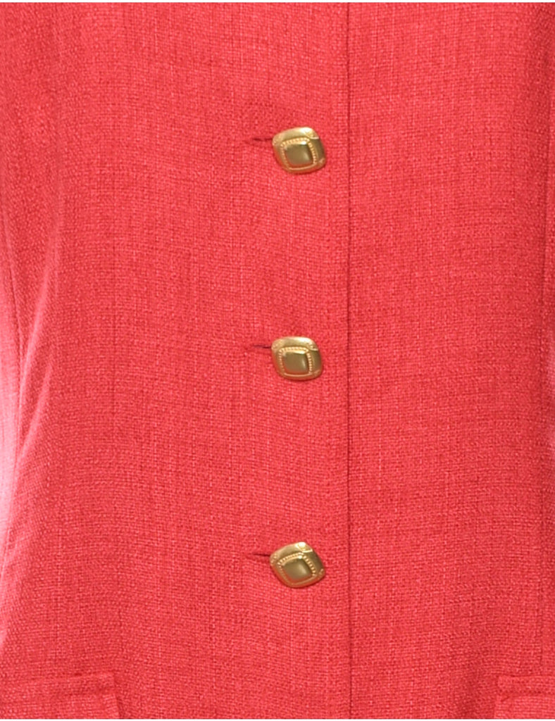 Button Front Dress - L