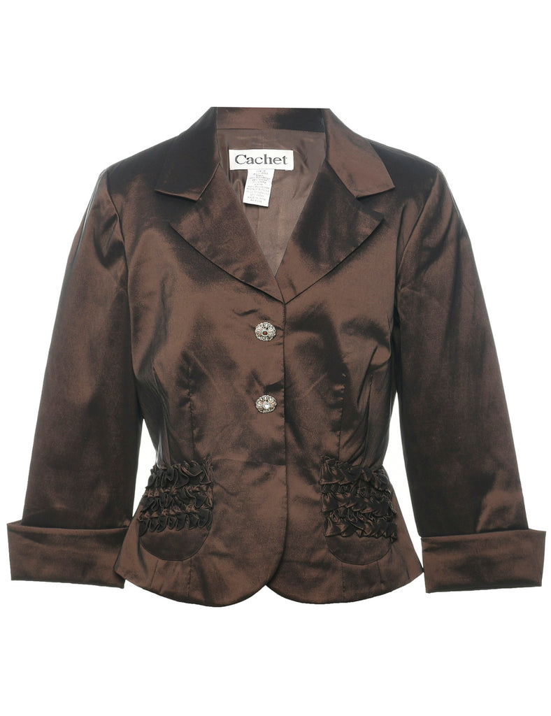 Button Front Evening Jacket - M