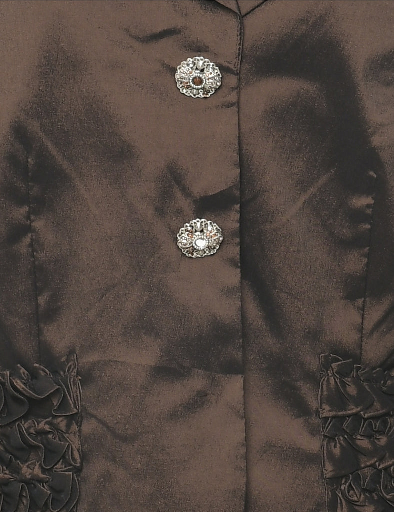 Button Front Evening Jacket - M