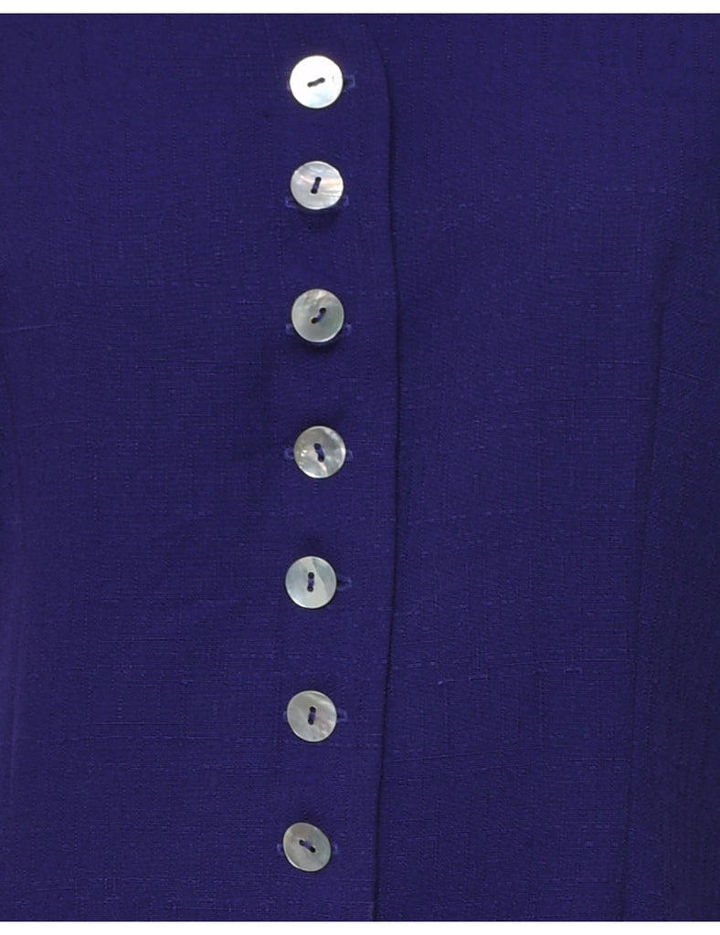 Button Front Purple Playsuit - M