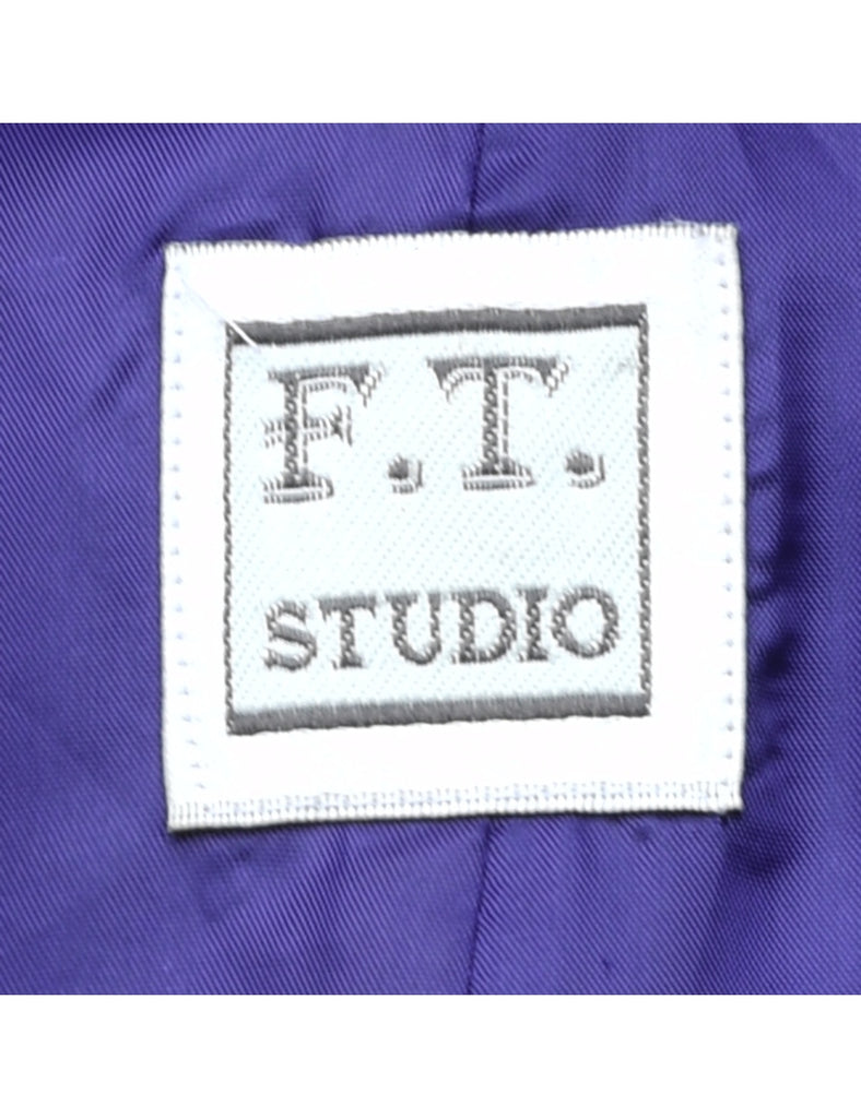 Button Front Purple Playsuit - M