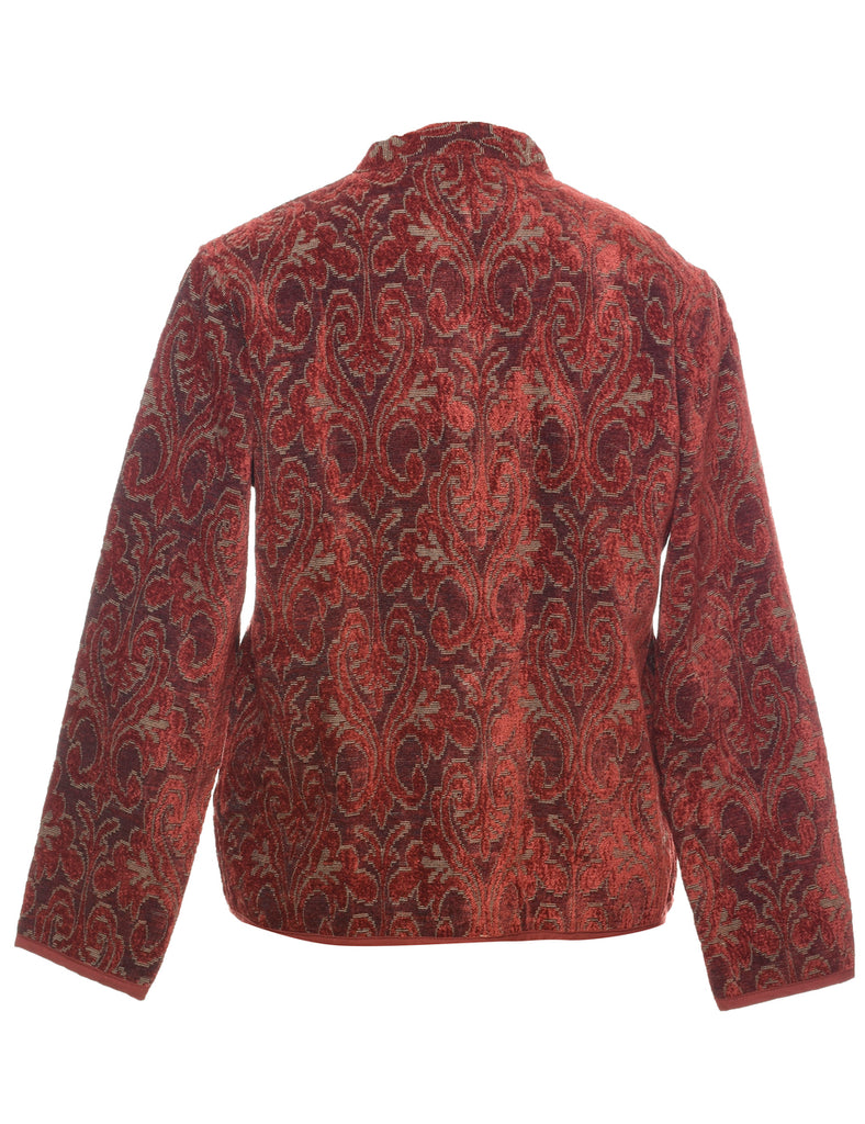 Button Front Tapestry Jacket - M