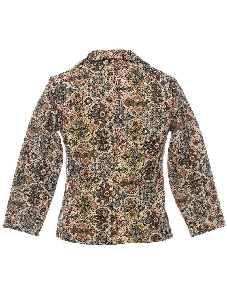 Button Front Tapestry Jacket - S