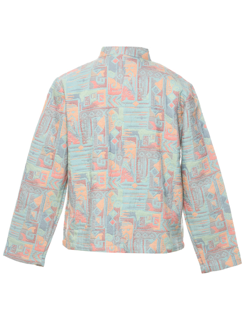 Button Front Tapestry Jacket - M