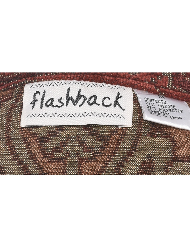 Button Front Tapestry Jacket - M