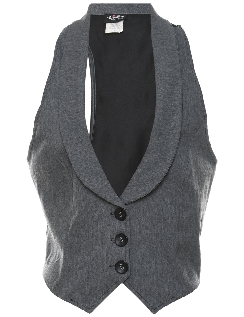 Button Front Waistcoat - L