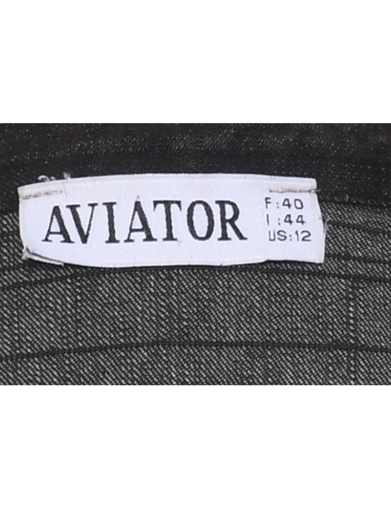 Button Front Y2K Denim Jacket - M