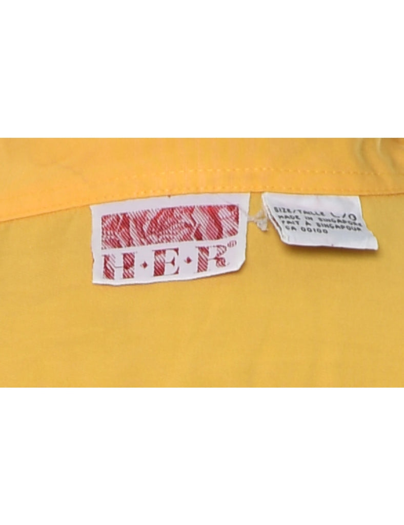 Button Front Yellow Shirt - L