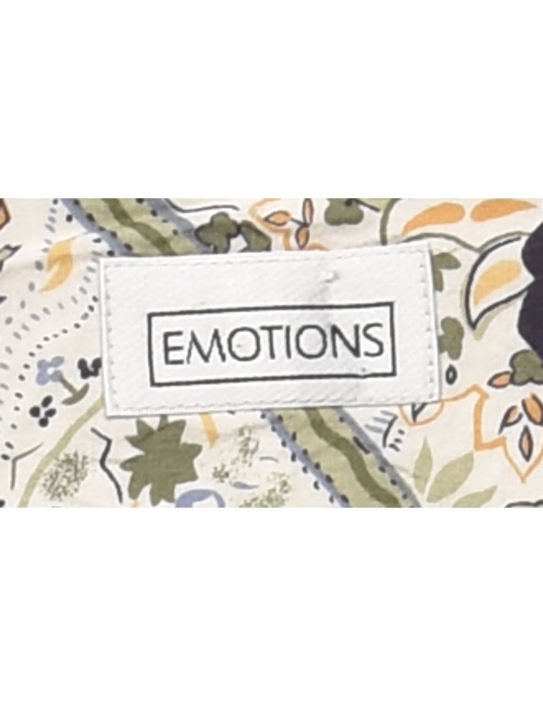 Button Through Floral Dress - M