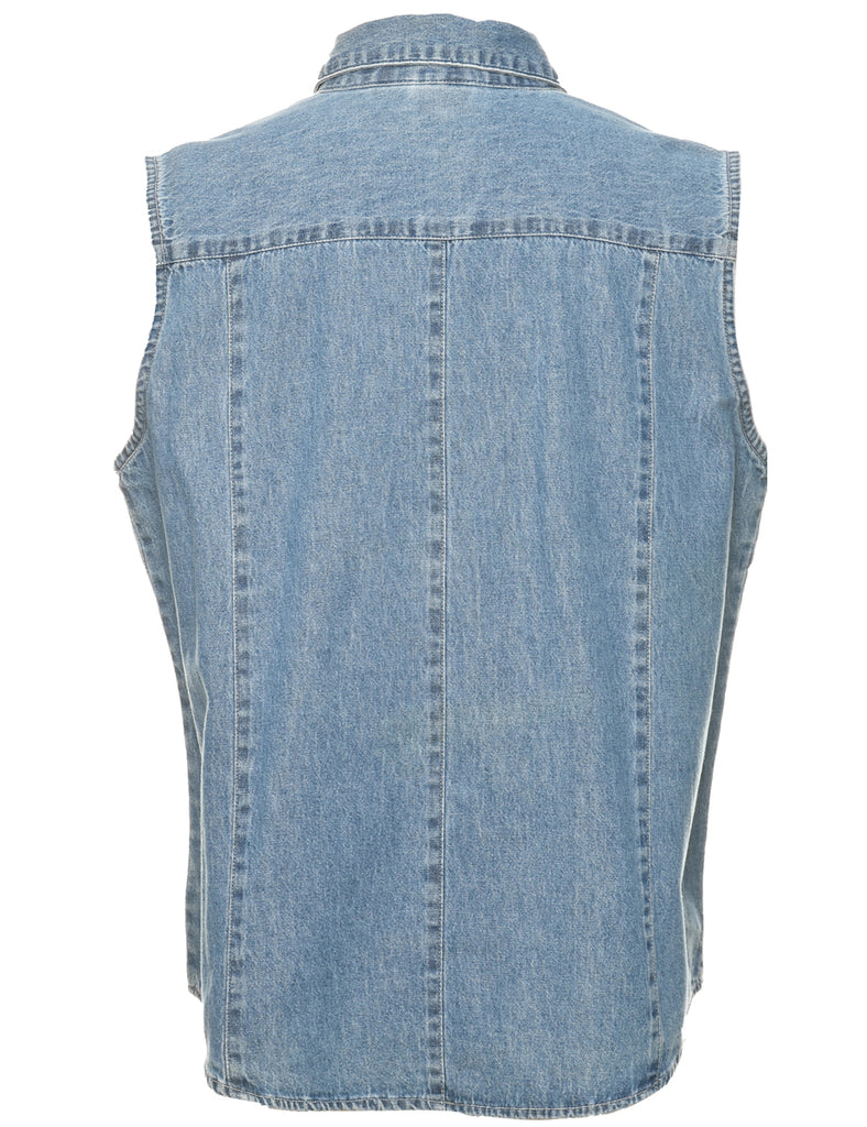 Cabin Creek Sleeveless Denim Shirt - L