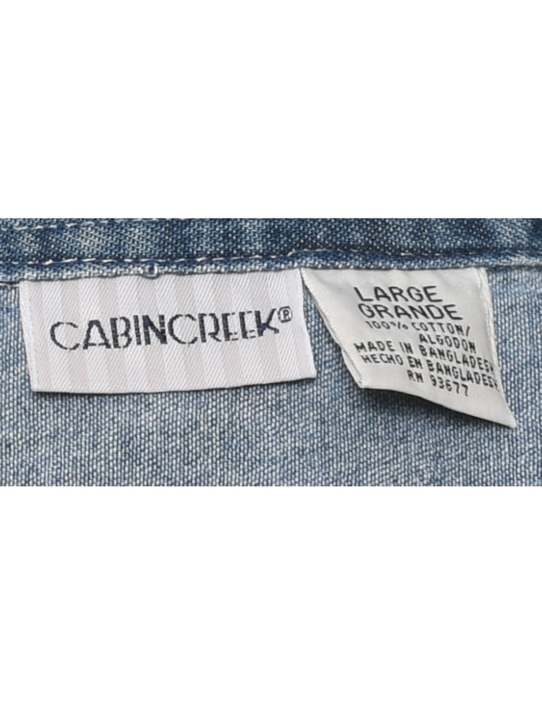 Cabin Creek Sleeveless Denim Shirt - L
