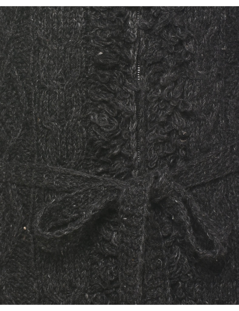 Cable Knit Cardigan - L