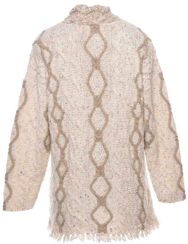 Cable Knit Jumper - L