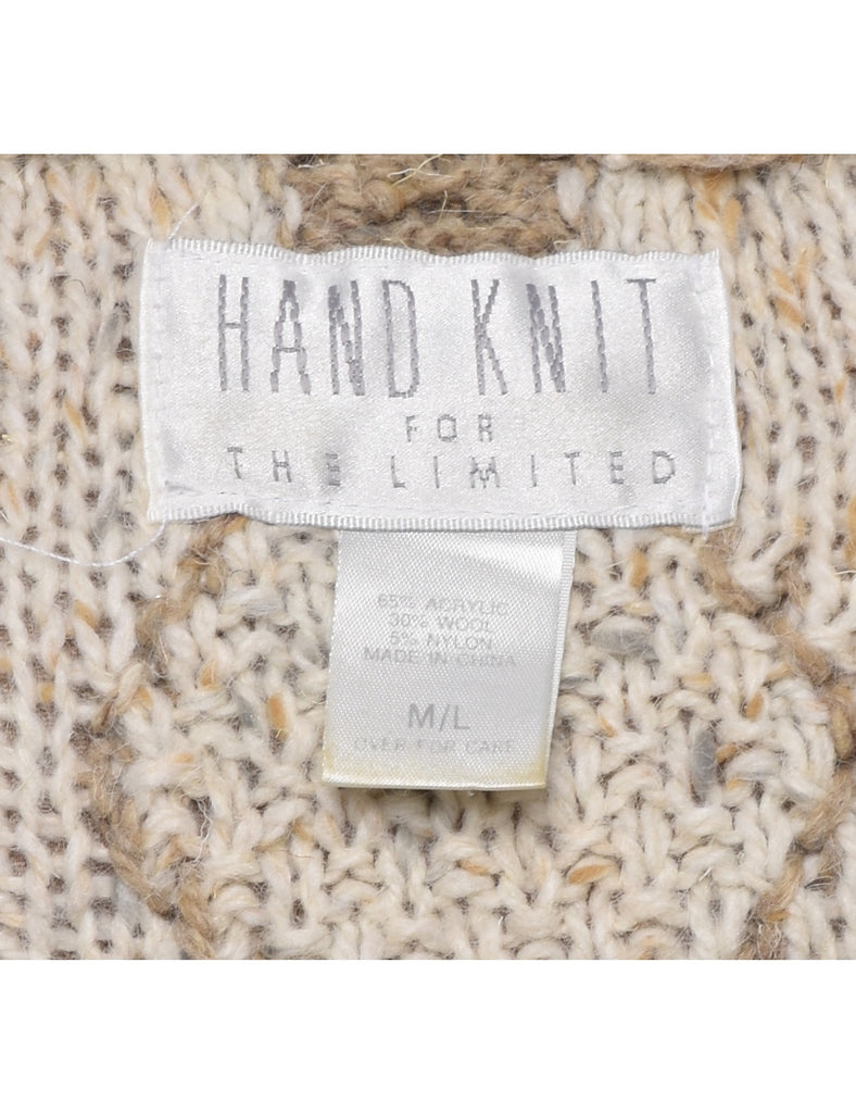 Cable Knit Jumper - L