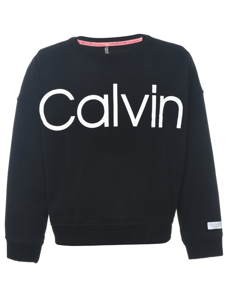 Calvin Klein Cropped Printed Sweatshirt - XL