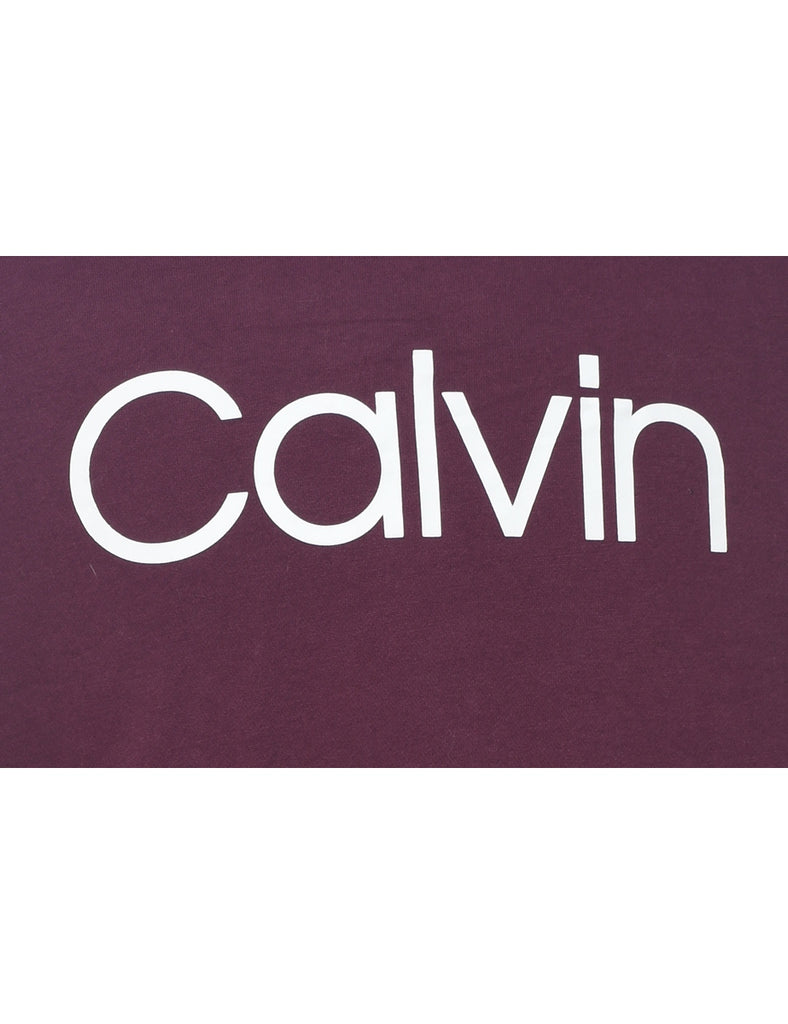 Calvin Klein Cropped Printed Sweatshirt - XL