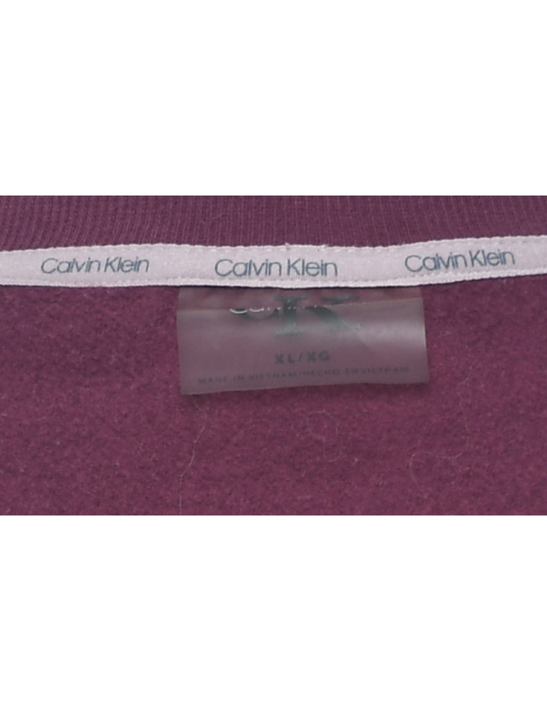 Calvin Klein Cropped Printed Sweatshirt - XL
