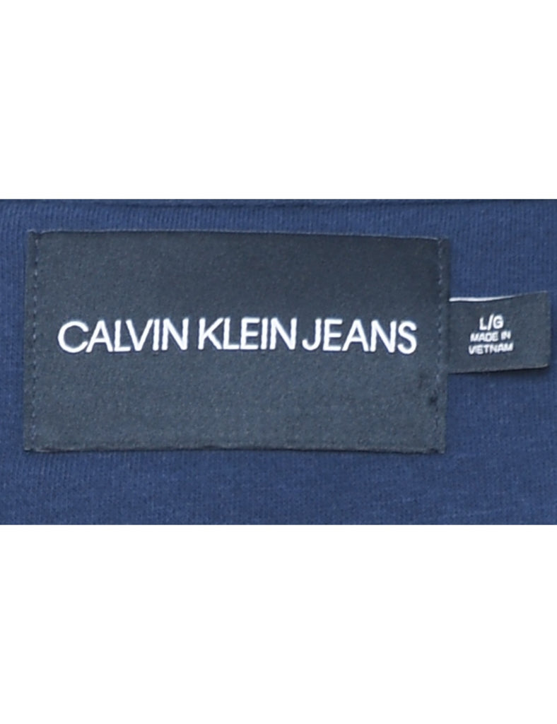 Calvin Klein Navy Printed Sweatshirt - L