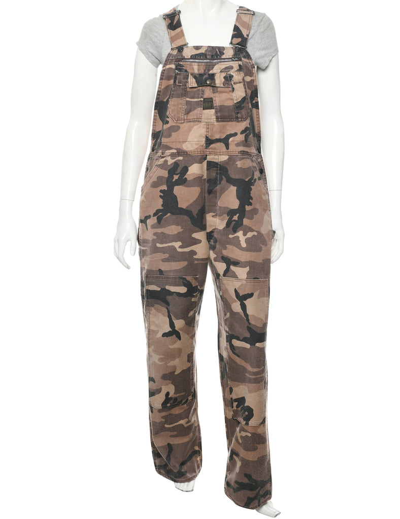 Camouflage Print Dungarees - W34 L32