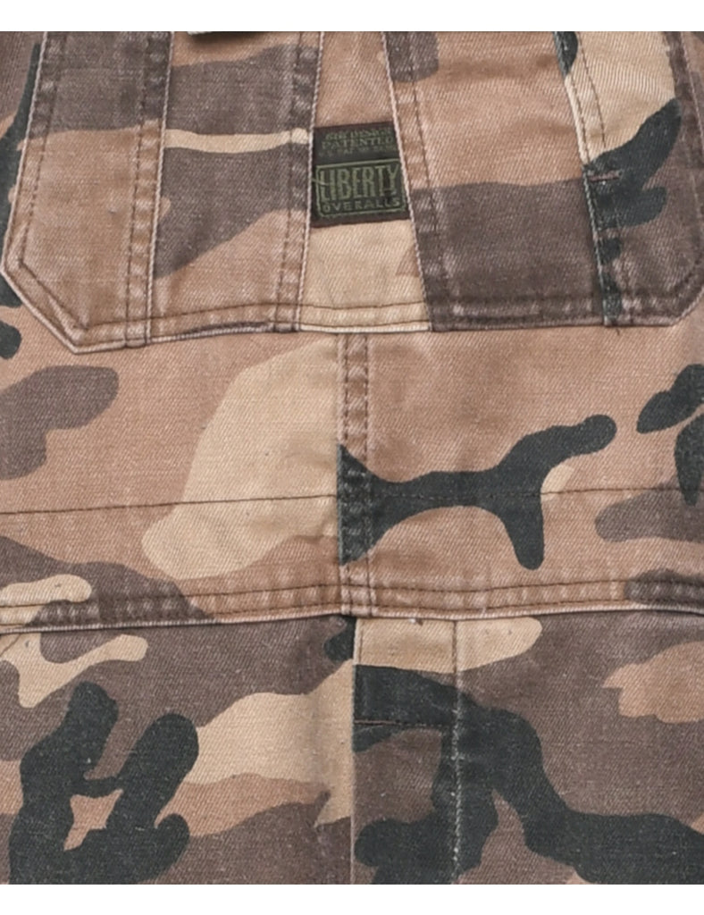 Camouflage Print Dungarees - W34 L32