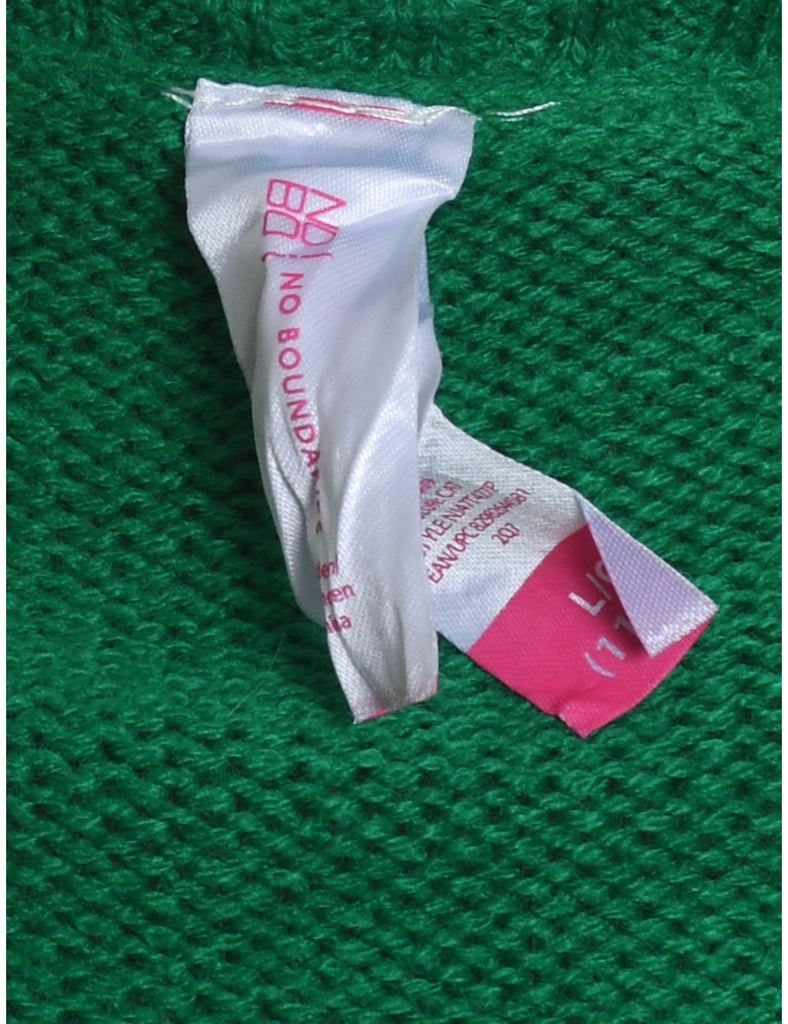 Cat Printed Christmas Jumper - L