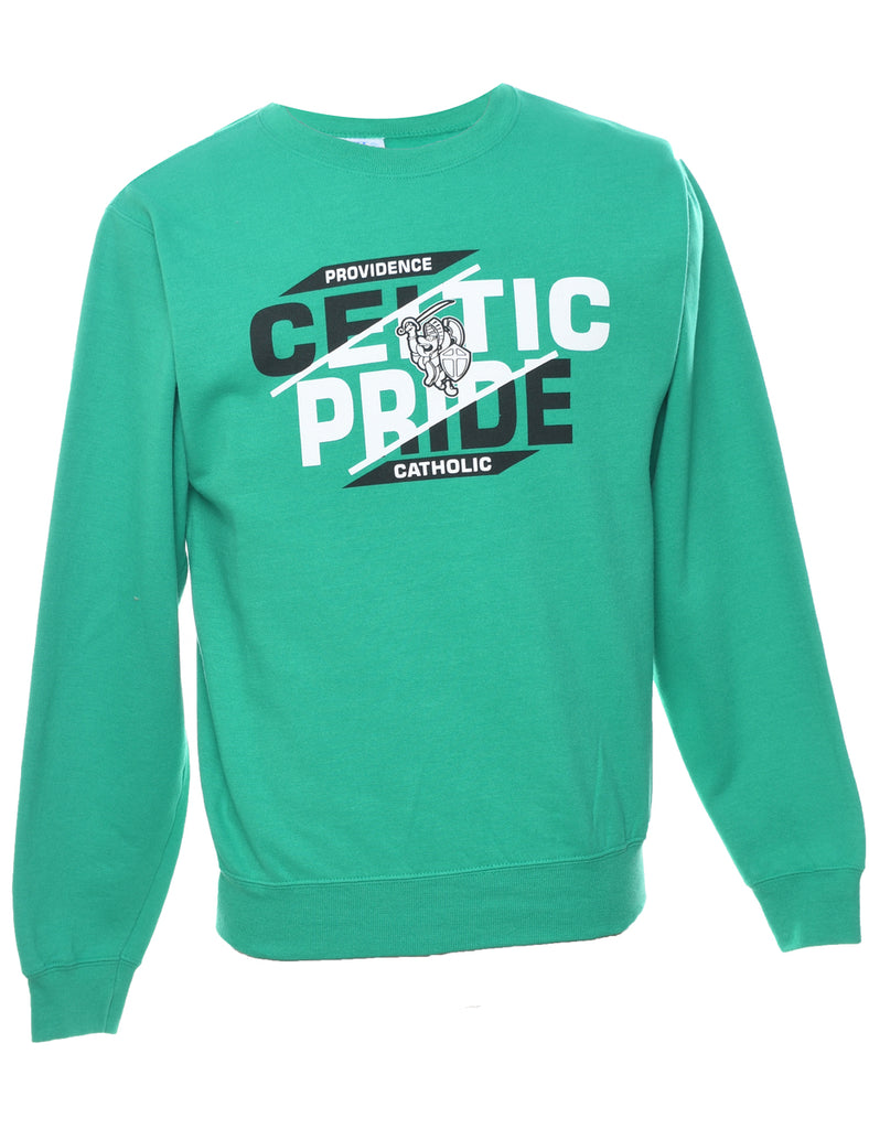 Celtic Pride Printed Green Sweatshirt - S