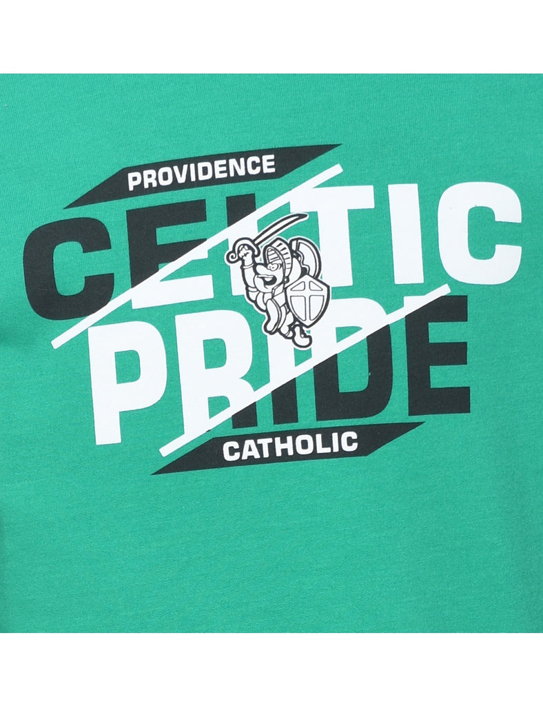 Celtic Pride Printed Green Sweatshirt - S