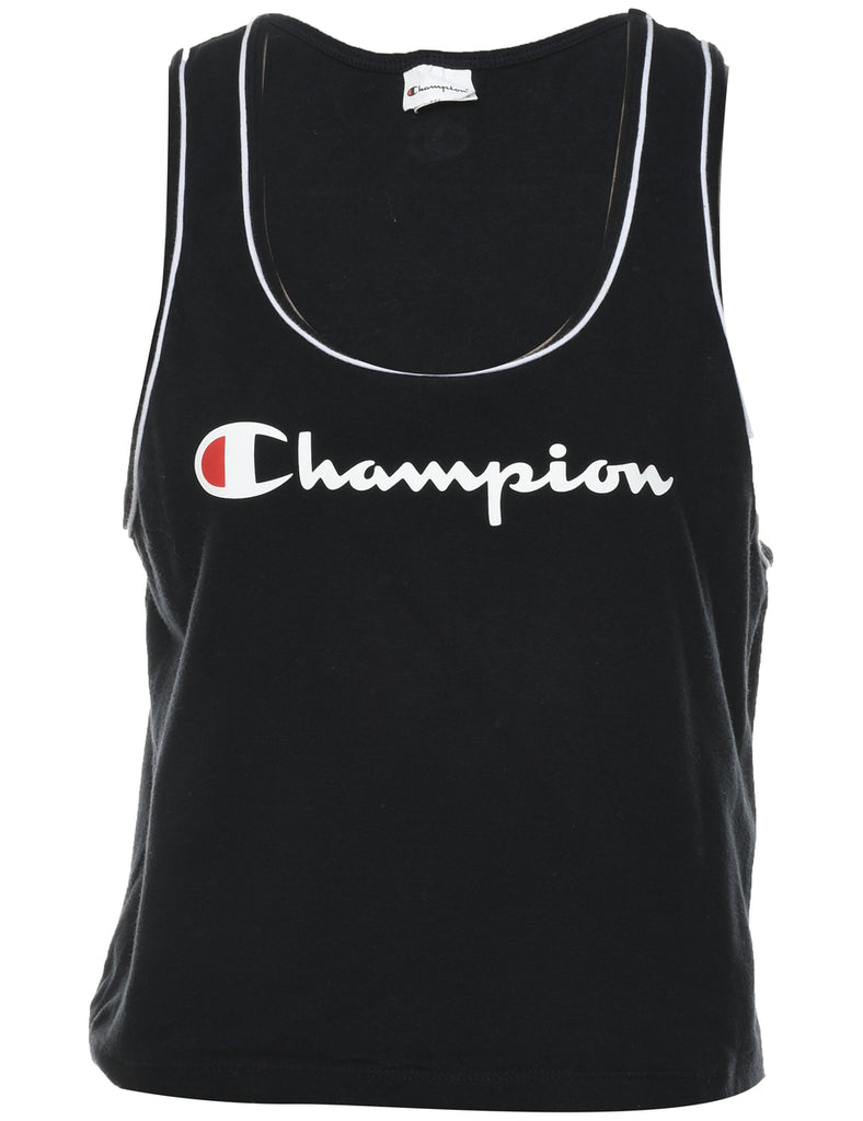 Champion Black, Red & White Vest Top - M