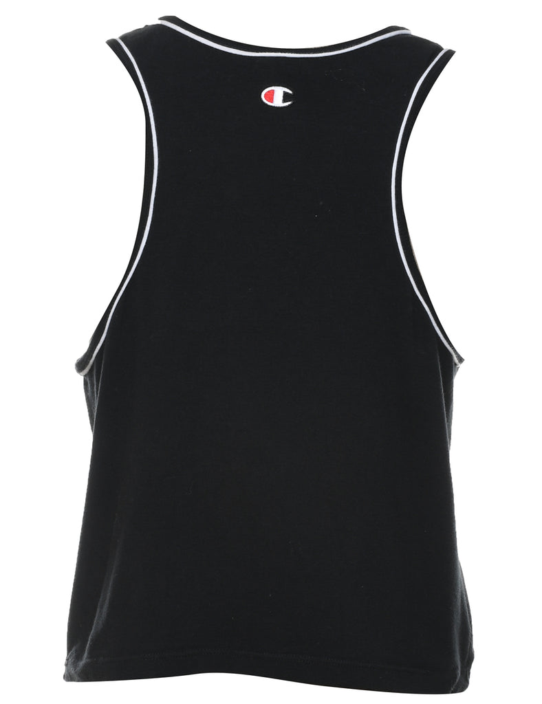 Champion Black, Red & White Vest Top - M