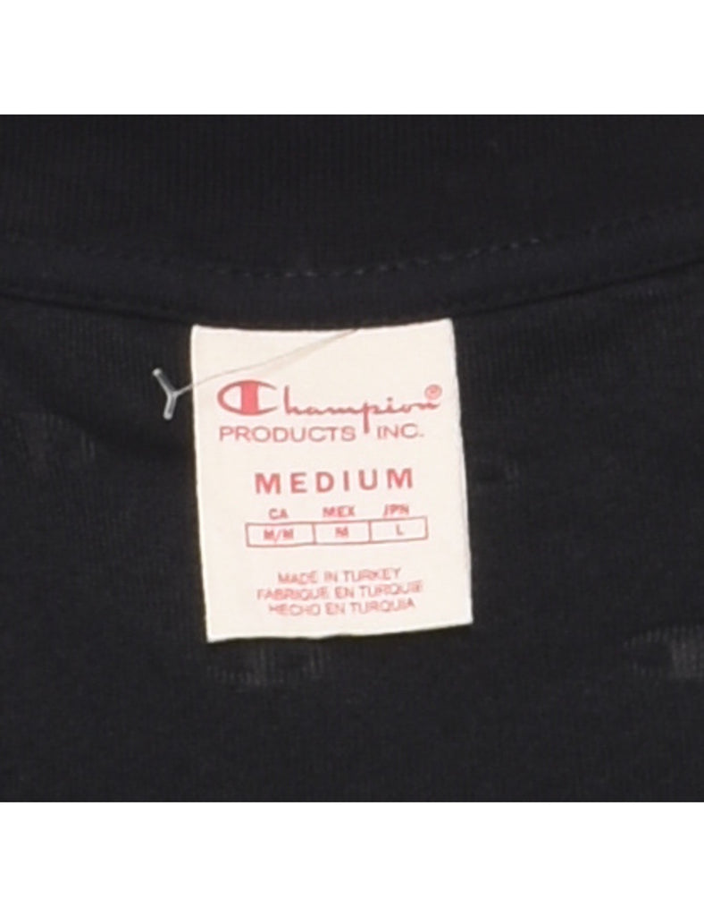 Champion Black Velvet Contrast Trim Track Top - M