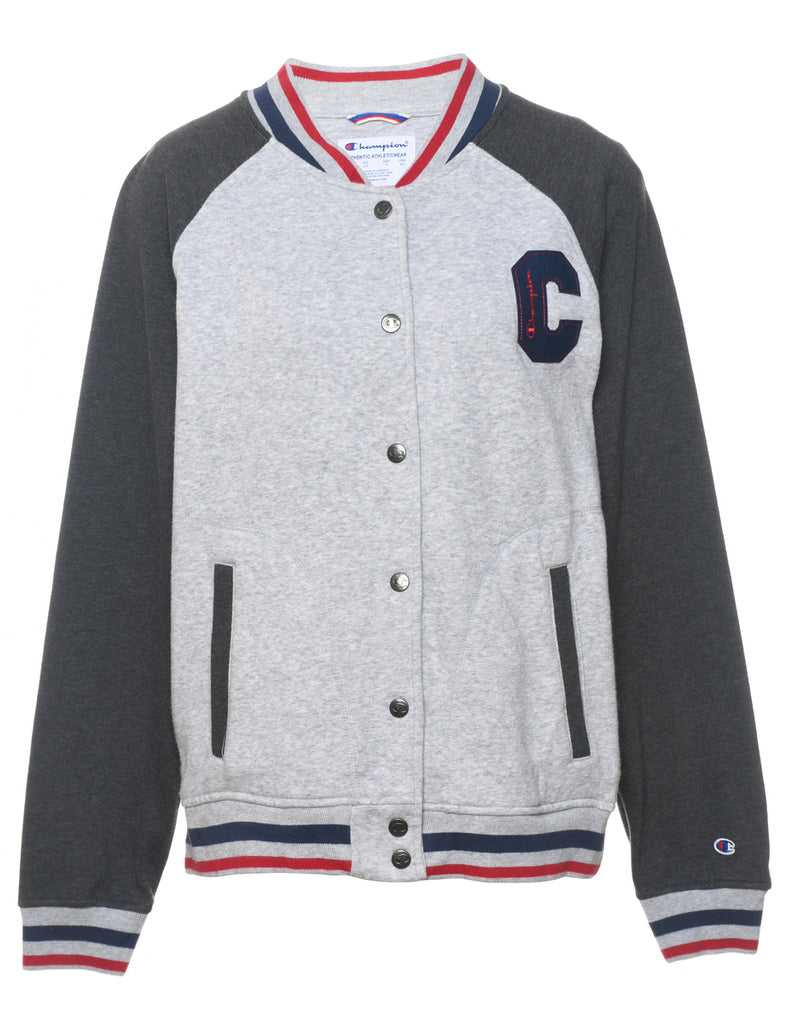 Champion Button-Up Sweatshirt - L
