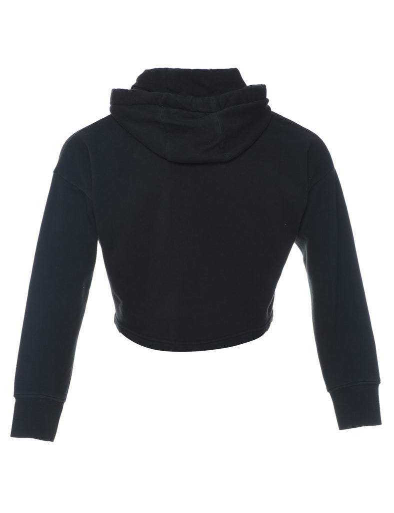 Champion Cropped Navy, Black & White Hoodie - S