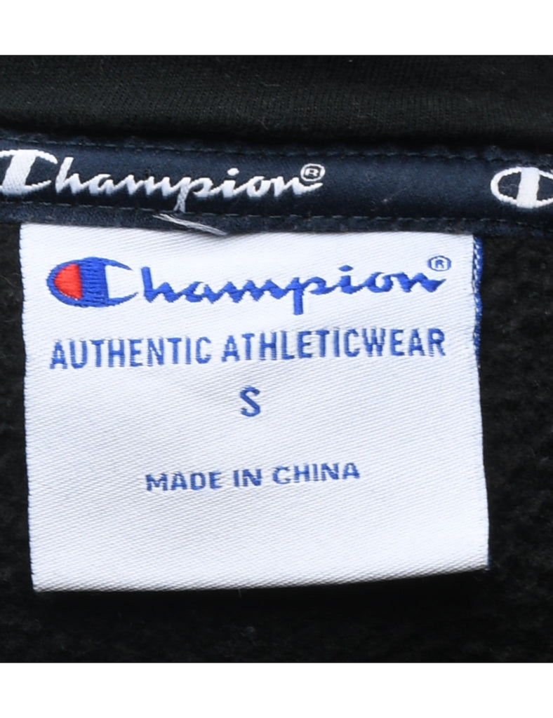 Champion Cropped Navy, Black & White Hoodie - S