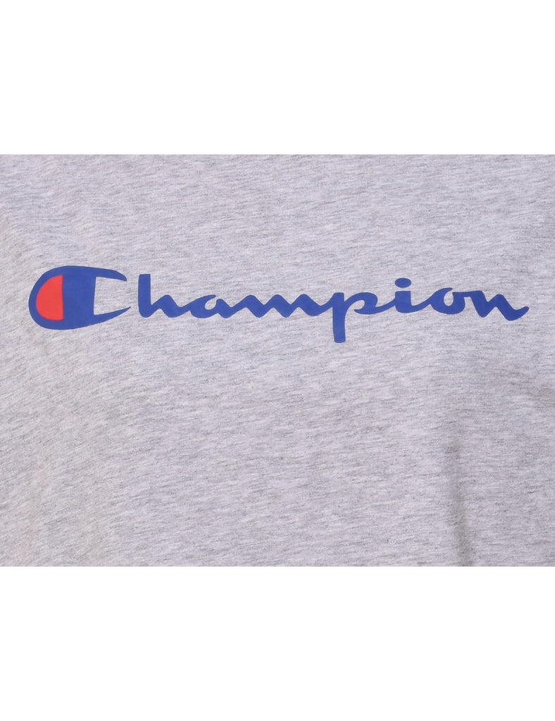 Champion Cropped Printed Grey T-shirt - M