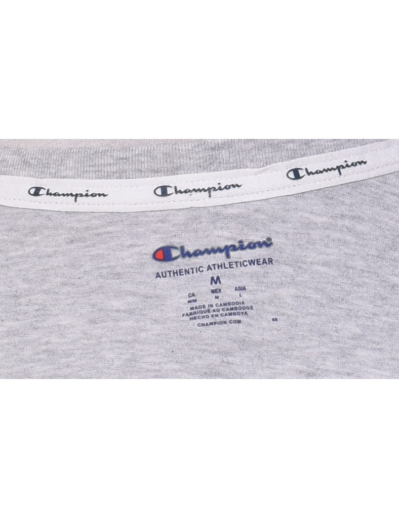 Champion Cropped Printed Grey T-shirt - M