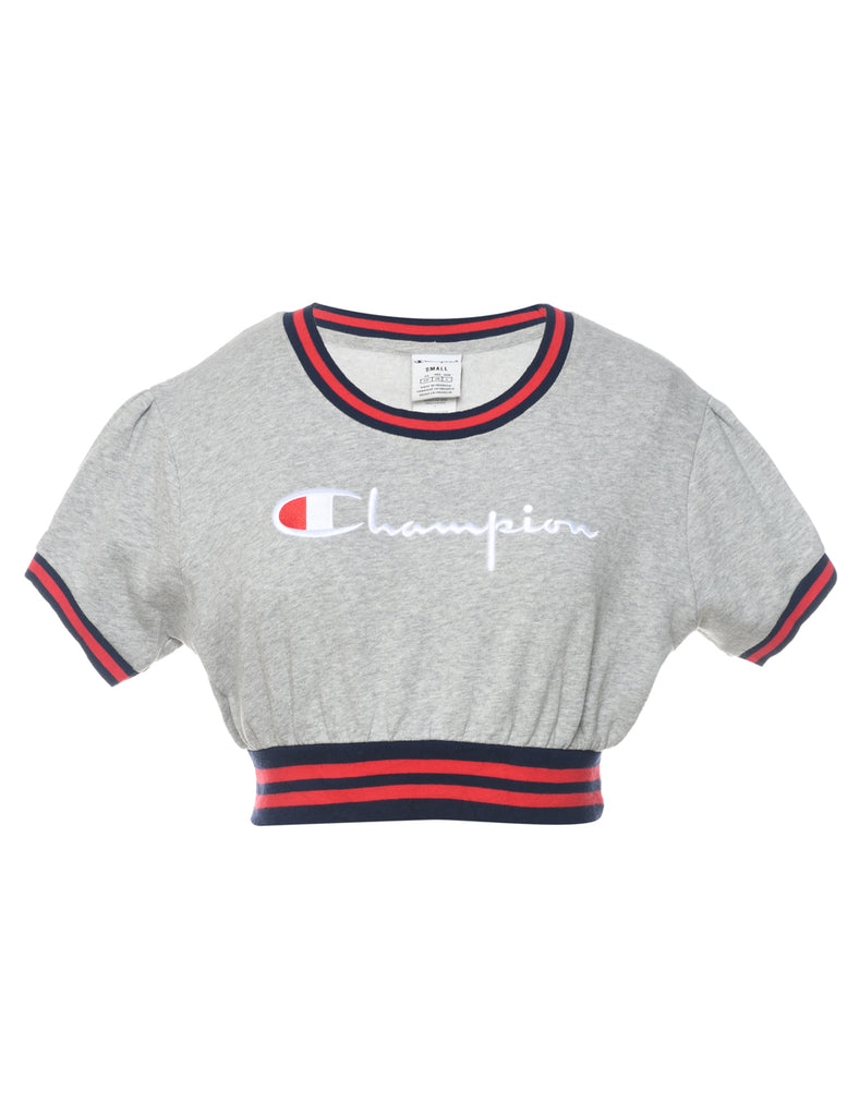 Champion Cropped Printed Sweatshirt - S
