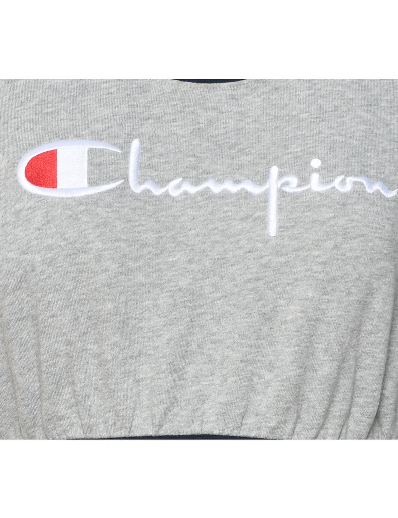 Champion Cropped Printed Sweatshirt - S