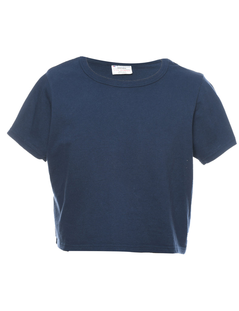 Champion Plain Navy Cropped T-shirt - XL