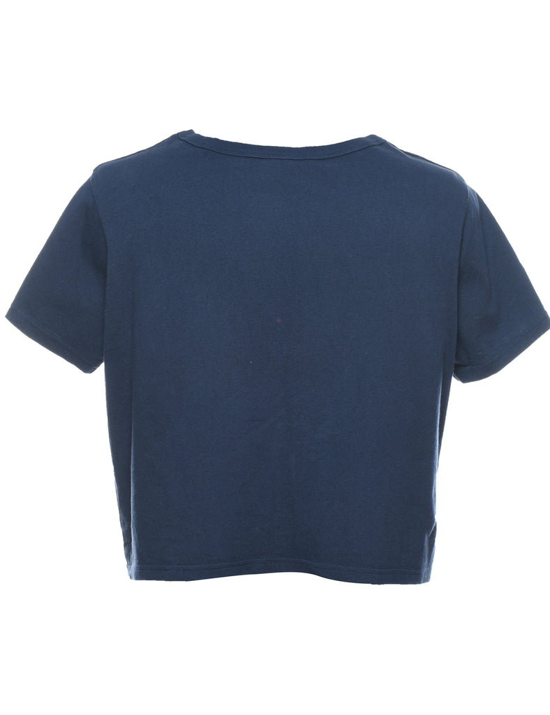 Champion Plain Navy Cropped T-shirt - XL