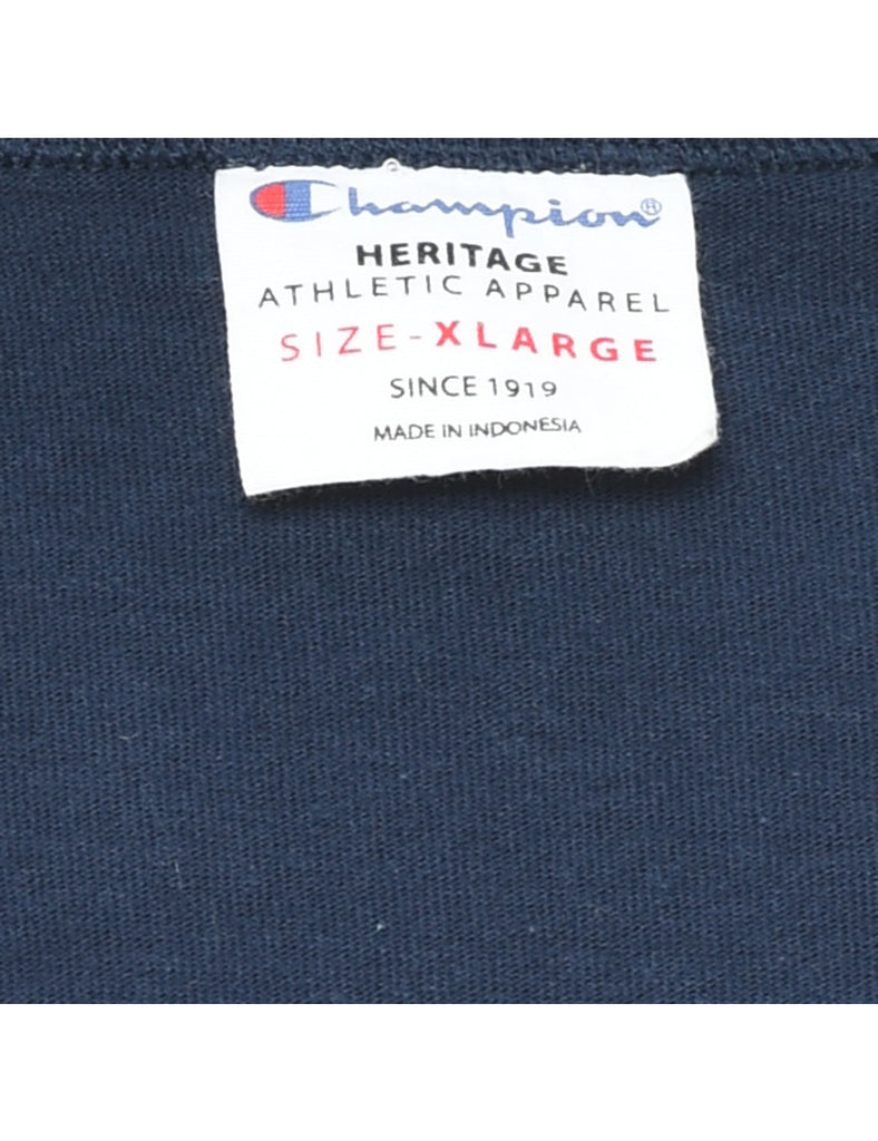 Champion Plain Navy Cropped T-shirt - XL