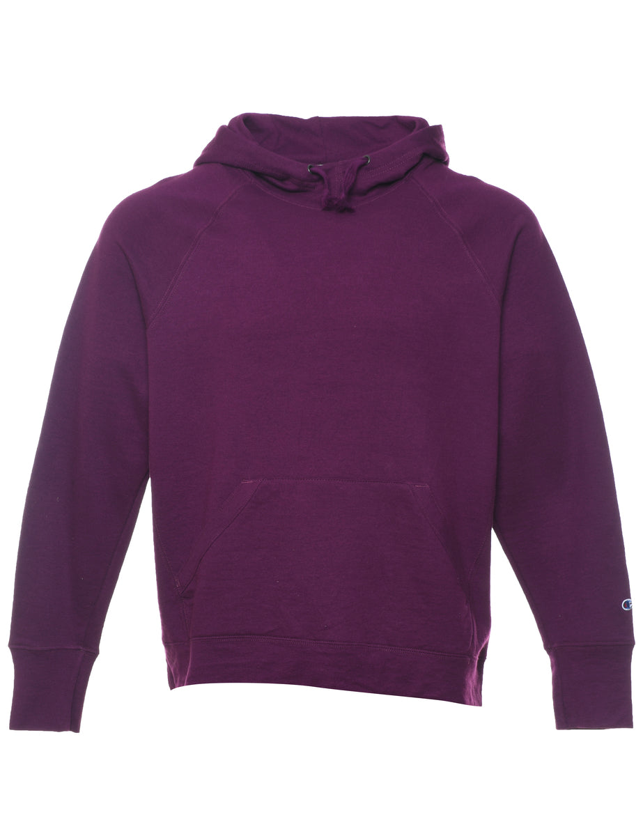 Champion Plum Hooded Sweatshirt L