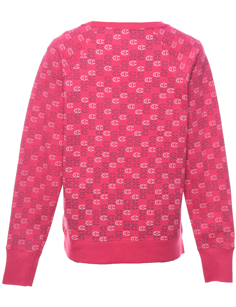 Champion Printed Pink Sweatshirt - M