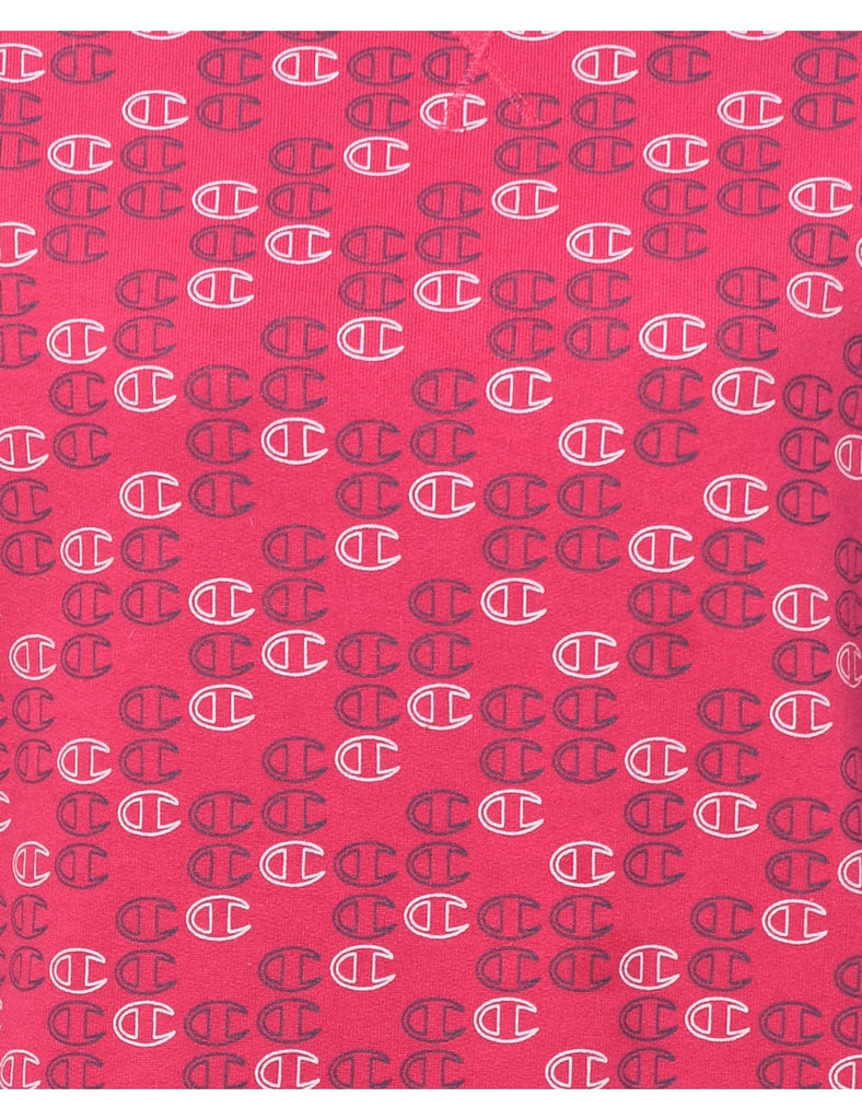 Champion Printed Pink Sweatshirt - M