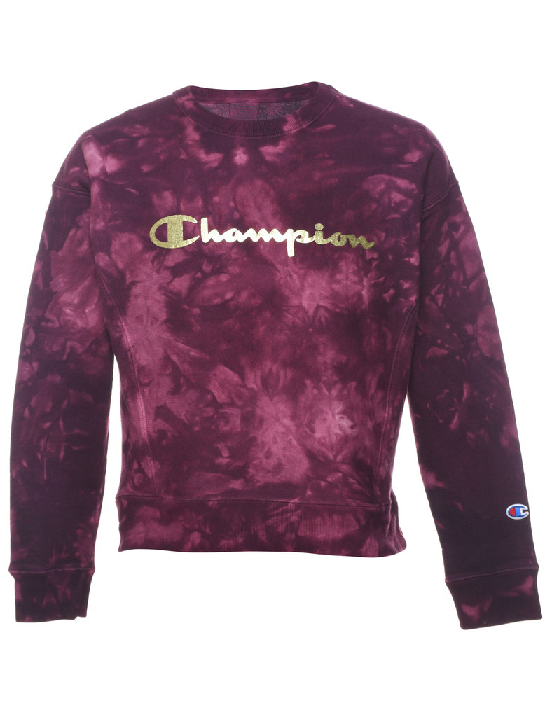 Champion Purple Tie-Dye Sweatshirt - XS