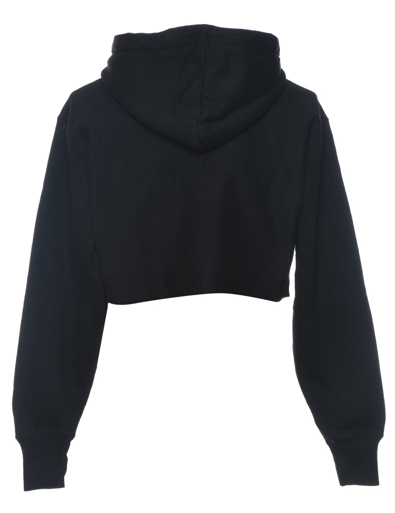 Champion Reverse Weave Black Cropped Hoodie - XS