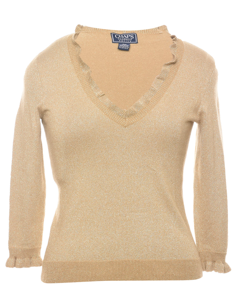 Chaps Lurex Thread Pattern Jumper - S