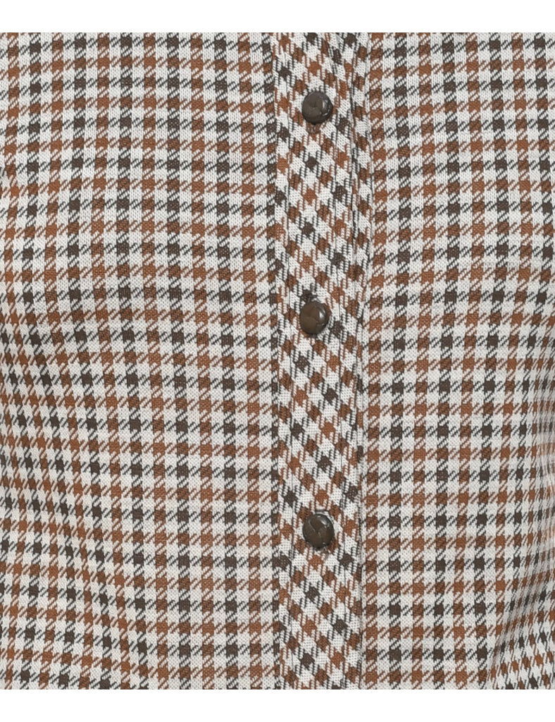 Checked 70's Collar Jacket - S