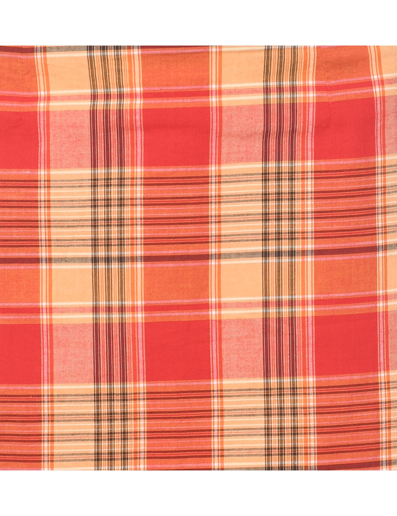 Checked A-line Mini Skirt - M