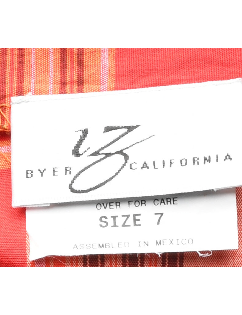 Checked A-line Mini Skirt - M