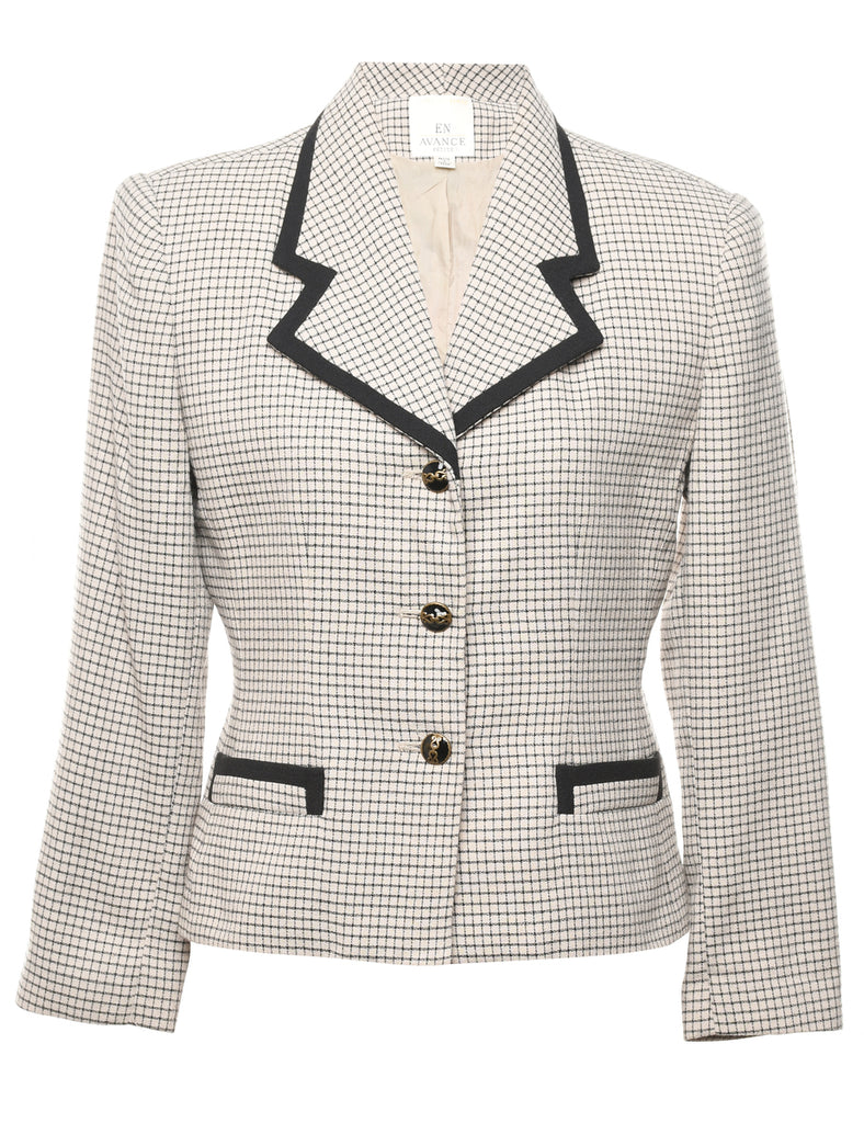 Checked Blazer - M
